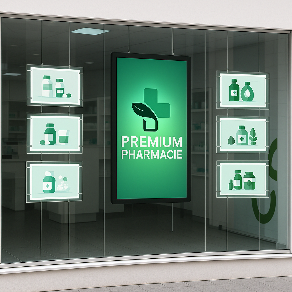 vitrine pharmacie agence de communication